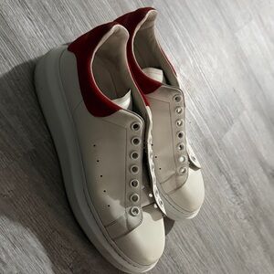 Alexander McQueen Red and White Men's Sneakers